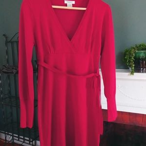 Like new sweater dress lovely red